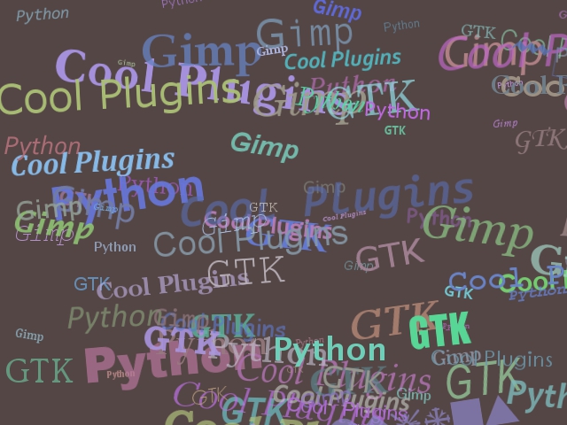 Word Art - GIMP Plugin Screenshot